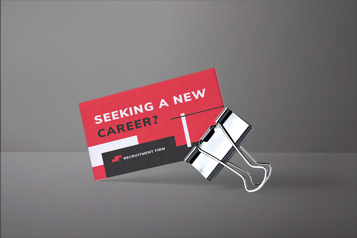 Recruitment Firm Business Card, a Business Card Template by TemplatesNow!