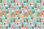 Gingerbread house pattern, a Pattern Graphic by AlexandraTret (Thumbnail 2 of 3)