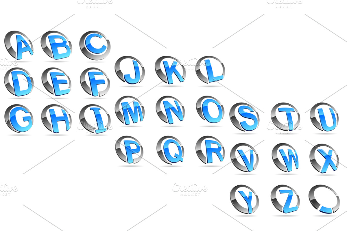 ABC - color 3d alphabet preview 2