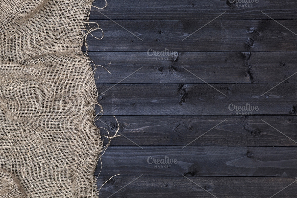 Rustic burlap on a wooden table, a Texture Graphic by Max Lashcheuski (Photo 3 of 12)