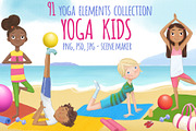 Yoga Kids Clipart, an Illustration by AnimadDesign (Thumbnail 1 of 10)