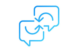 Exchange opinions pixel perfect, an Outline Icon by IMG Visuals