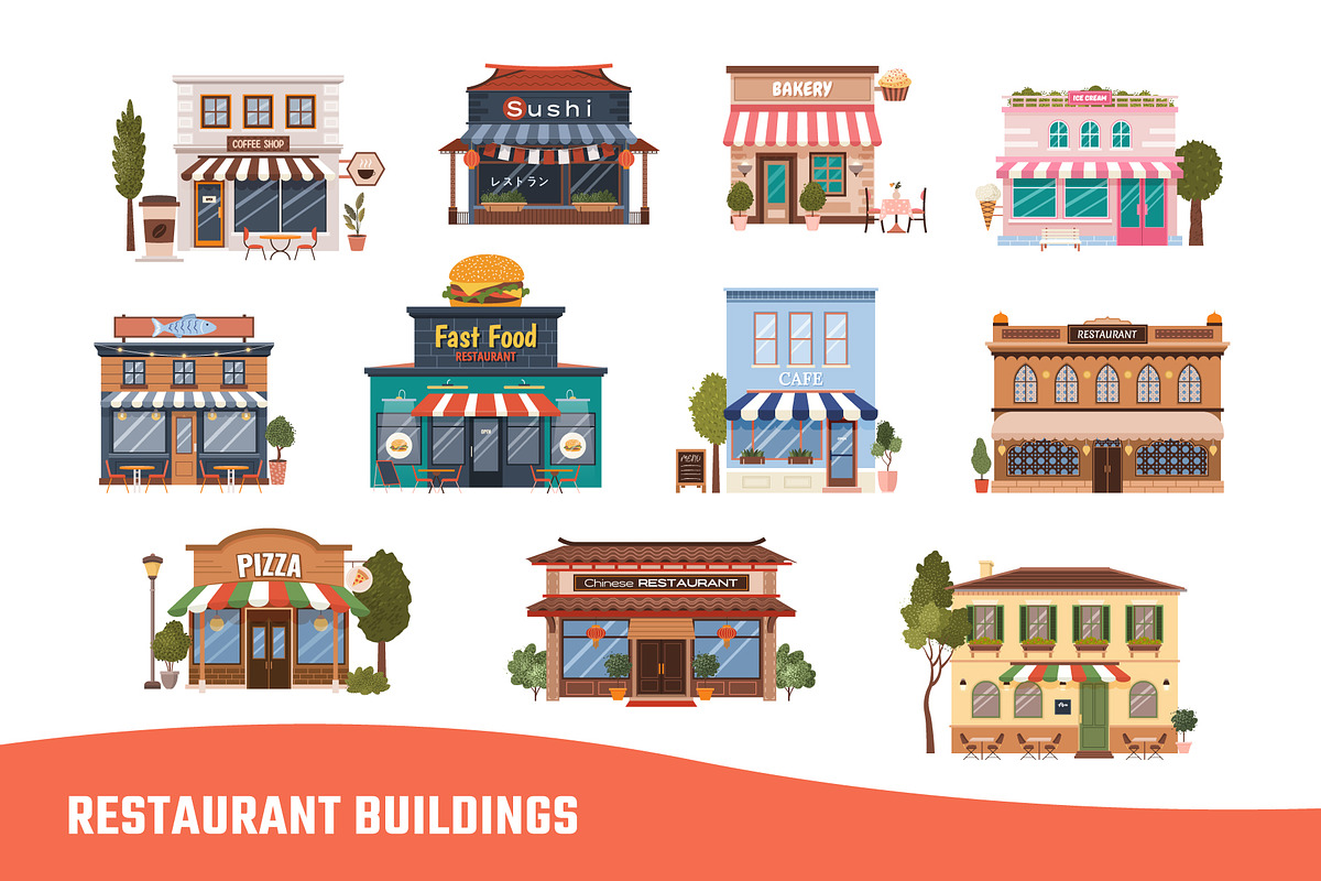 95 Urban, Rural, Municipal Buildings, an Object Illustration by IuliiaSavko (Photo 9 of 14)