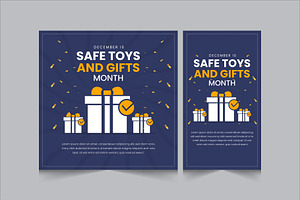 Safe Toys And Gifts Month Design