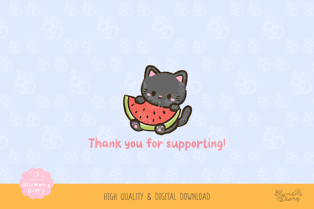 Pool Party Black Cat Clipart, an Animal Illustration by Blumensdiary (Photo 6 of 6)
