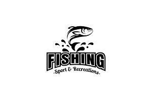 Fishing logo icon illustration, a Social Media Template by Dyn Studio