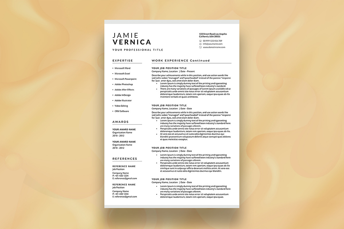 Resume Template, a Brochure Template by DesignDevisers (Photo 3 of 10)