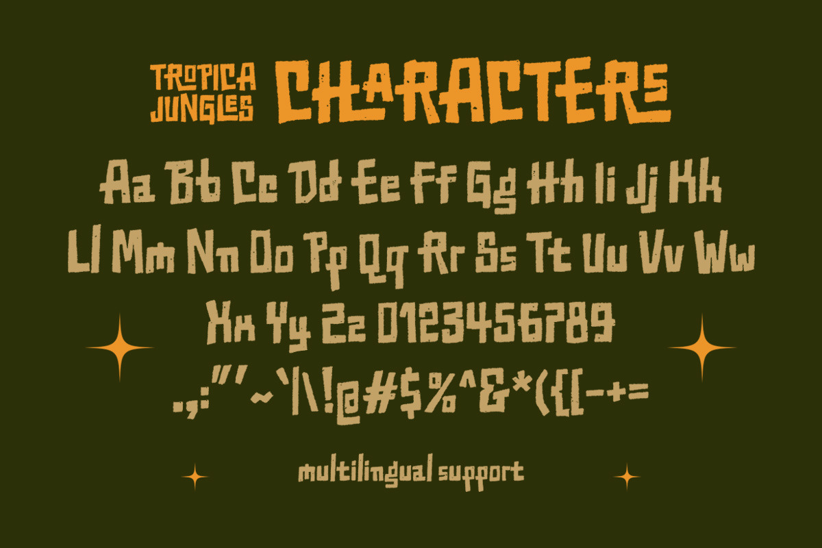 Tropica Jungles - Display Font, a Handwritten Font by Letterhend Studio (Photo 5 of 9)