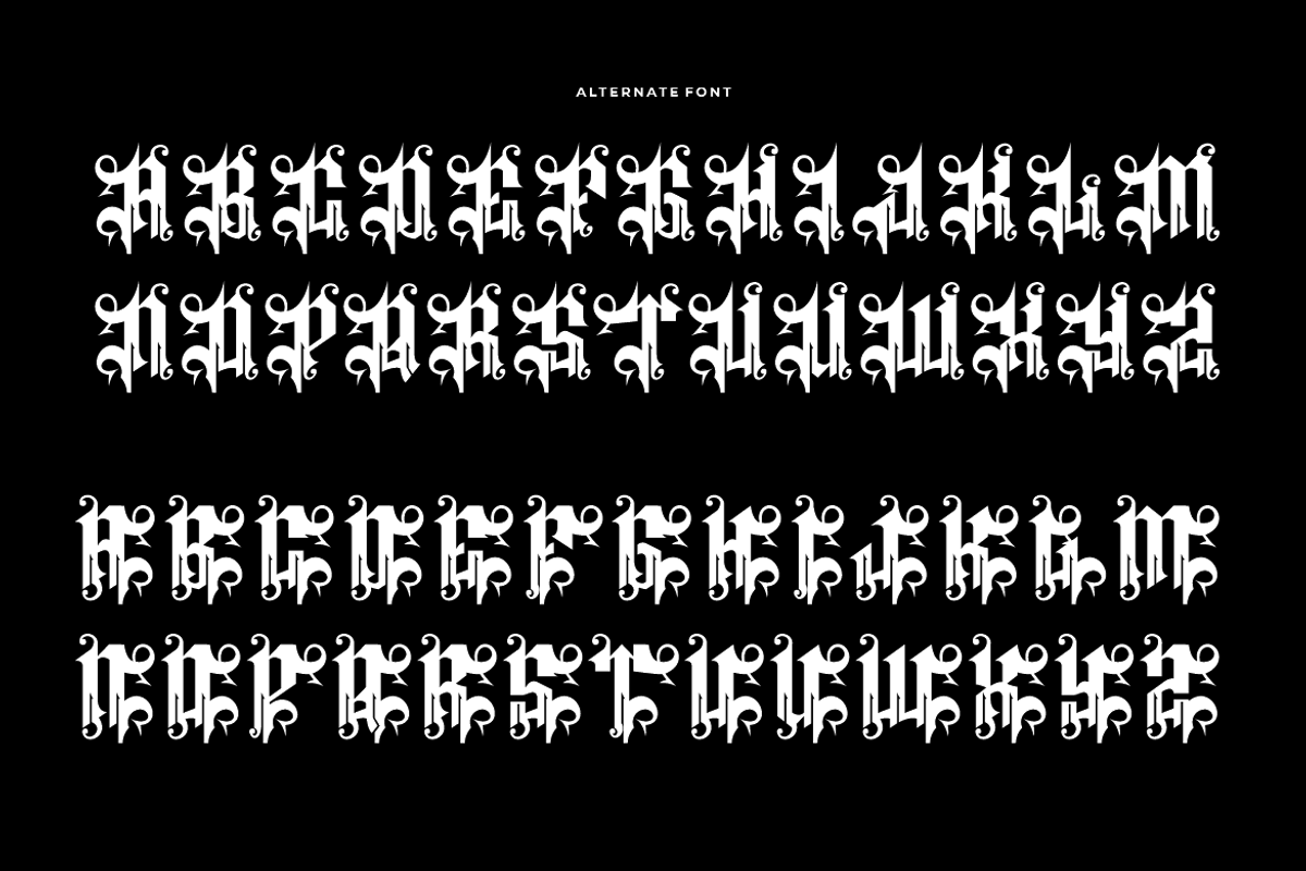Megas Blemor - Tattoo Font, a Blackletter Font by Iqsiart Studio (Photo 7 of 10)