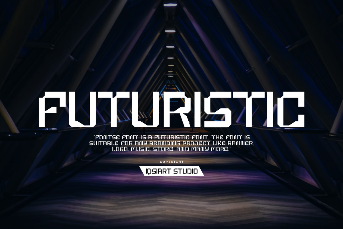 Fontse - Futuristic Font, a Sans Serif Font by Iqsiart Studio (Photo 4 of 6)