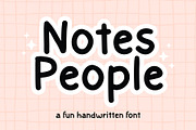 Notes People - Handwriting Font, a Handwritten Font by ariodsgn (Thumbnail 1 of 9)