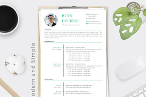 Minimal Resume And Cover Letter Word