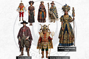 Traditional Folks World Cliparts, a Person Illustration by ThatsDesignArt (Thumbnail 12 of 17)