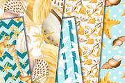 Seashell paper pack, a Pattern Graphic by DarinaDigital (Thumbnail 3 of 4)