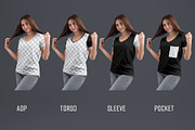 4 Mockup Woman V-Neck T-Shirt, a Shirt Mockup by Grow Design Craft Studio (Thumbnail 5 of 9)