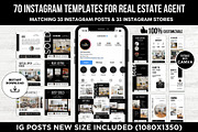 Real Estate Instagram Posts Canva, a Social Media Template by CreativeVinesStore (Thumbnail 1 of 14)