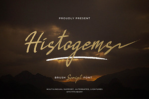 Histogems Brush Script Font