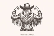 Empowered Cowgirl PNG, Strong, an Illustration by SharpMarketplace (Thumbnail 1 of 9)