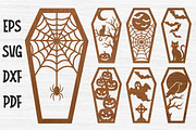 Halloween Coffins SVG,Halloween, an Object Graphic by Libby Wishes (Thumbnail 1 of 3)
