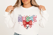 Faux Yarn Valentines Day Nurse Bow, an Illustration by designcity5 (Thumbnail 8 of 9)