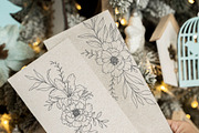 PEONY GARDEN LINE ART, an Object Graphic by CaraulanStore (Thumbnail 7 of 8)