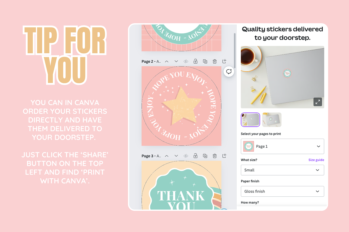 Packaging Stickers - Bundle of 12, a Stationery Template by SunshineStudioBoutique (Photo 4 of 10)