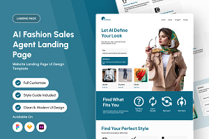 AIfashion Fashion Sales Agent Page, a Landing Page Template by trabaskriya