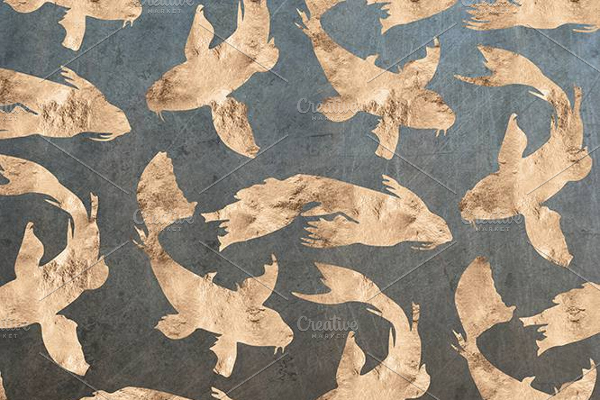 Silent Waters Rose Gold & Iridescent, a Pattern Graphic by Blixa 6 Studios (Photo 5 of 5)