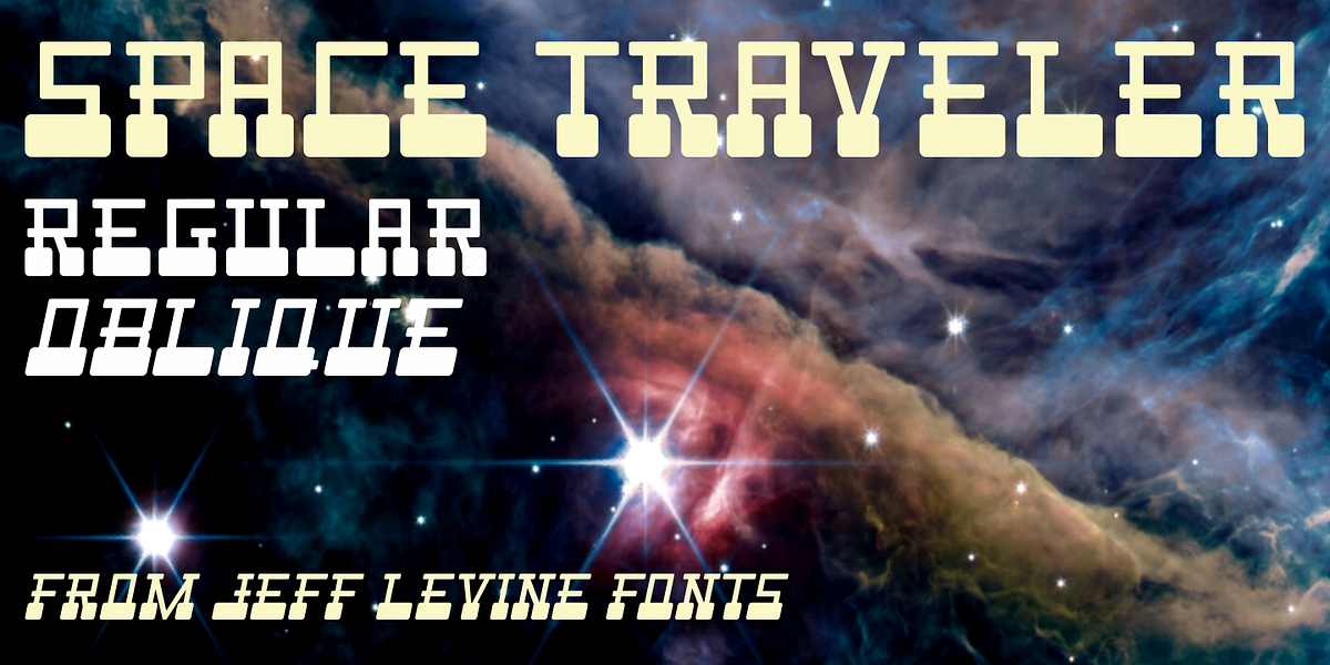 Space Traveler JNL, a Font by Jeff Levine Fonts (Photo 1 of 5)
