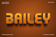 Bailey Text Effect, a Layer Style Add-On by dokudokunomi (Thumbnail 1 of 4)