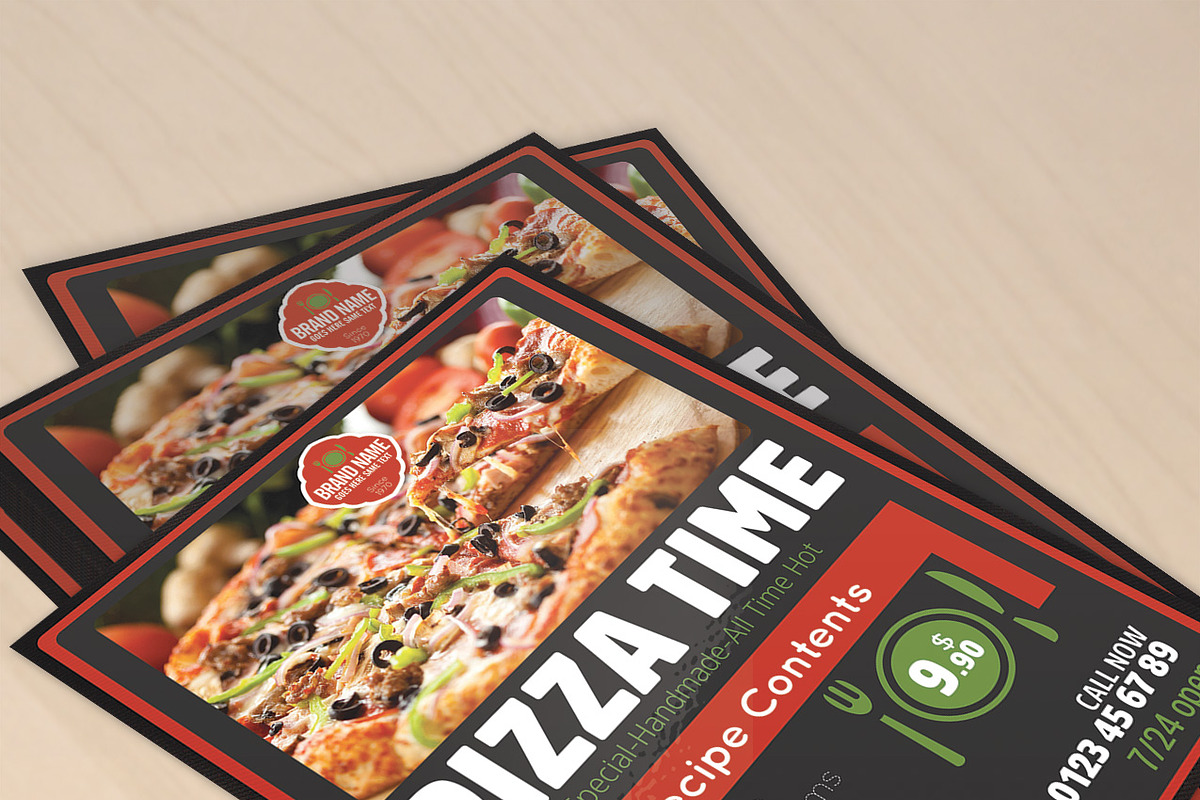 Restaurant Pizza Flyer, a Flyer Template by Star Graphic Design (Photo 2 of 2)