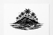 50 Tropical Palm Island Silhouette, an Empty State Illustration by Amazin_art (Thumbnail 32 of 41)
