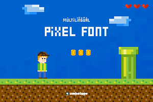 SuperDario Pixel Game Font