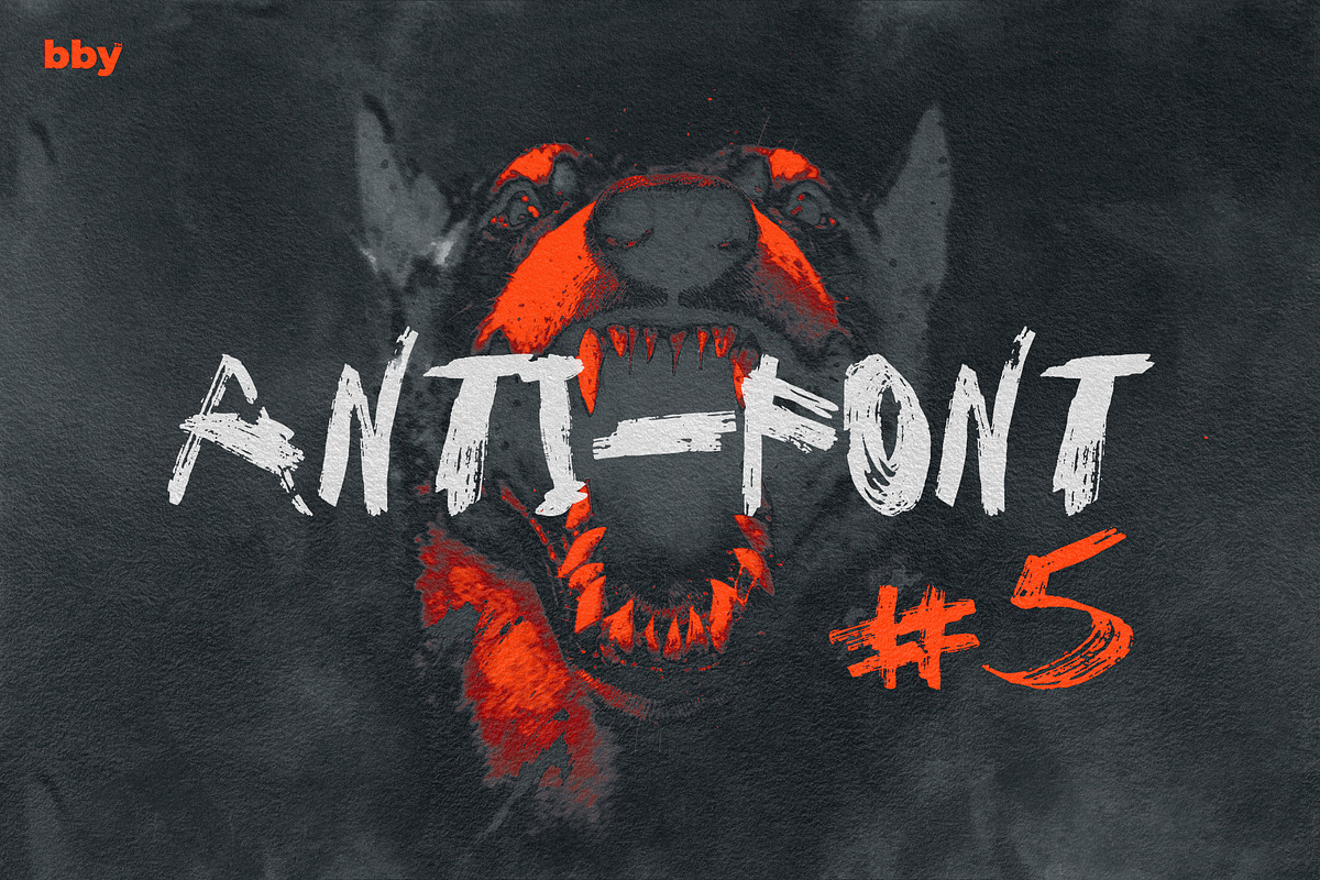 Anti-Font #5, a Handwritten Font by bbymedia.store (Photo 1 of 2)