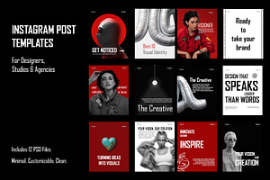 Clean IG Templates for Brands, a Social Media Template by saddamramalla