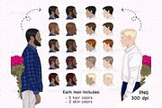 Date Night Girls And Boys Cliparts, a Person Illustration by GlamArtZhanna (Thumbnail 3 of 6)