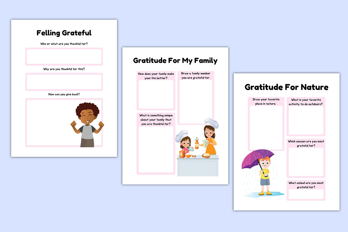 2026–2027 Gratitude Journal for Kids, a Stationery Template by Shumaya (Photo 3 of 5)
