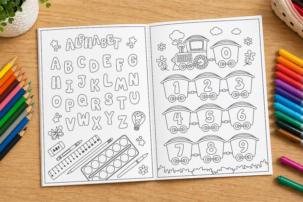 Coloring book for kids, an Education Illustration by LartGraphics (Photo 7 of 8)