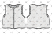 Pointelle Sweater Vest Fashion Flat, a Shirt Mockup by haydenwentworth (Thumbnail 1 of 3)