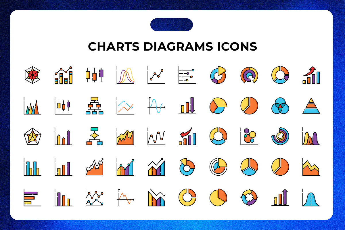 Charts Diagrams Icons, an Icon by Wencory