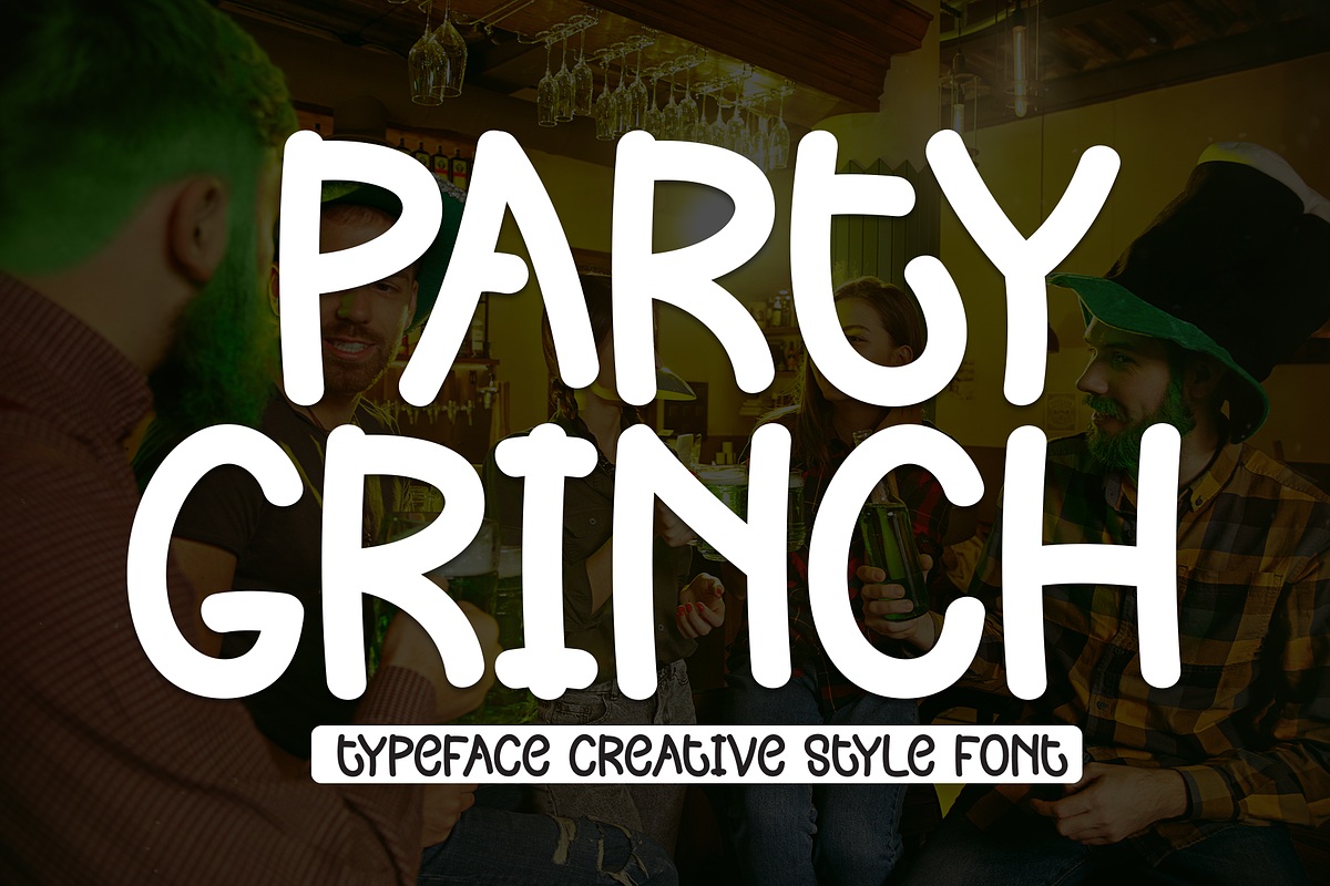 Party Grinch | Script Font, a Script Font by Scratchones (Photo 1 of 8)