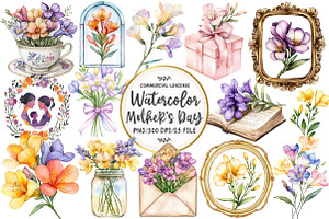 Freesia Mother's Day Clipart, an Illustration by OK Design