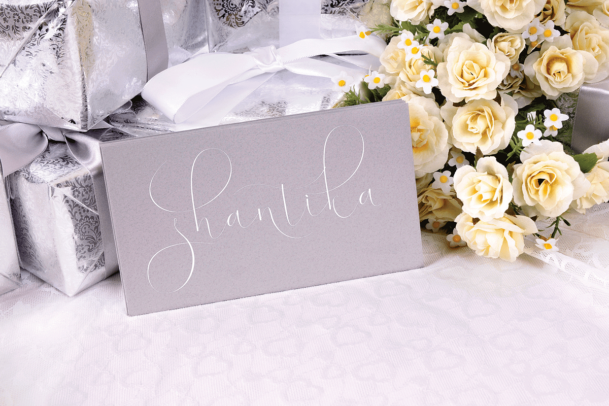 Virgita script, a Script Font by Letter-P (Photo 9 of 10)