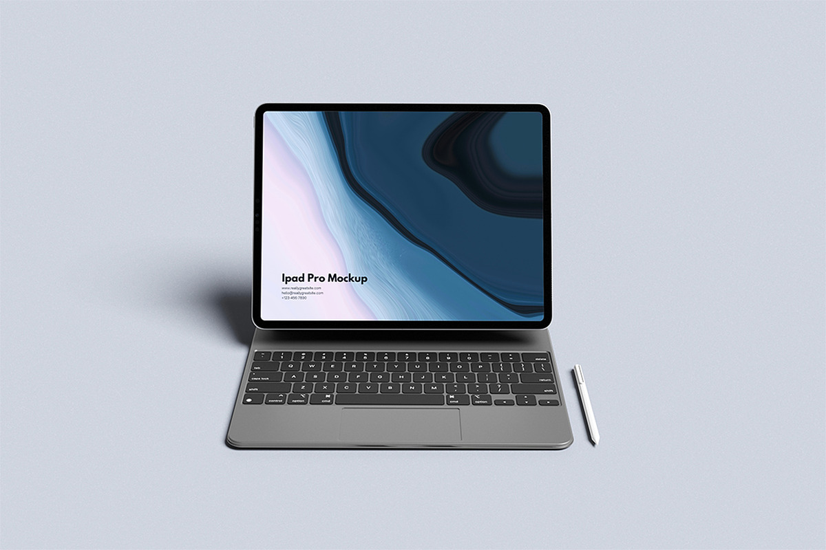 Ipad Pro Mockup, a Wearable Device Mockup by Twins_studio (Photo 2 of 6)