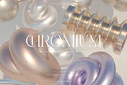 CHROMIUM - 3D Shapes Backgrounds, a Background Graphic by SCHÉRI (Thumbnail 1 of 16)