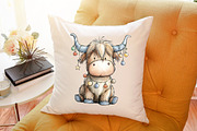 Christmas Highland Cow PNG Clipart, an Illustration by Sublimation Artist (Thumbnail 6 of 6)
