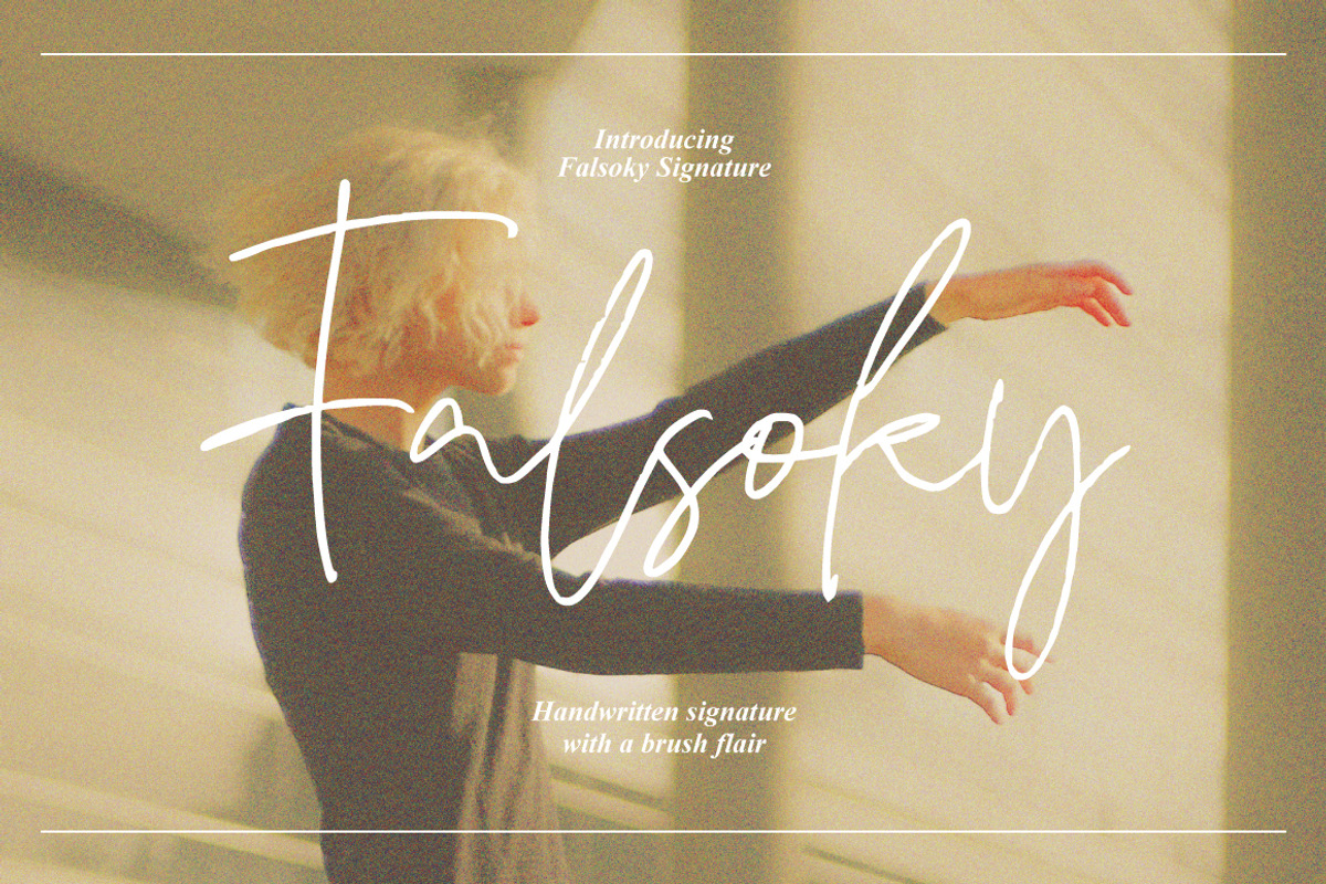 Falsoky - Handwritten Signature, a Handwritten Font by tebaltipislab (Photo 1 of 9)