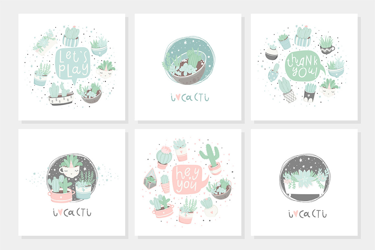 Sweet succulent & cacti collection♥️, a Decorative Illustration by Artnis (Photo 6 of 11)