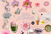 GIRL SUMMER Pastel Feminine Collage, an Object Graphic by Lana Elanor (Thumbnail 1 of 10)