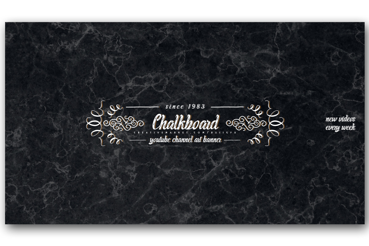 Chalkboard Youtube Channel Banners, a Social Media Template by RussGFX (Photo 4 of 4)